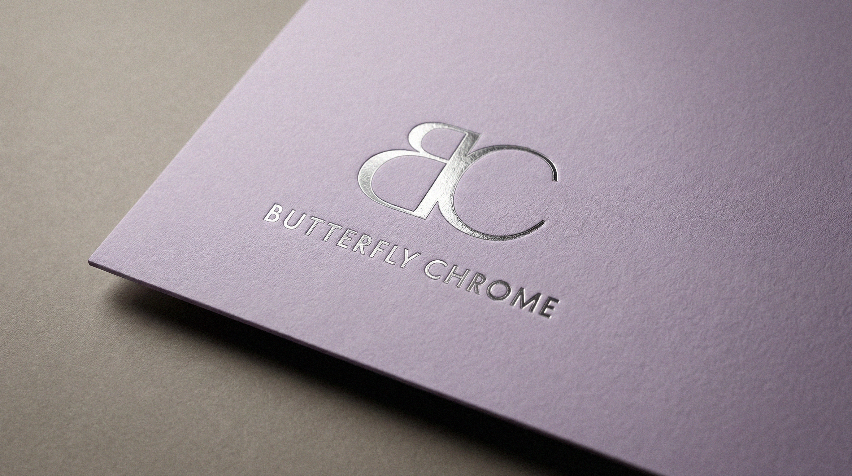 Butterfly Chrome logo design