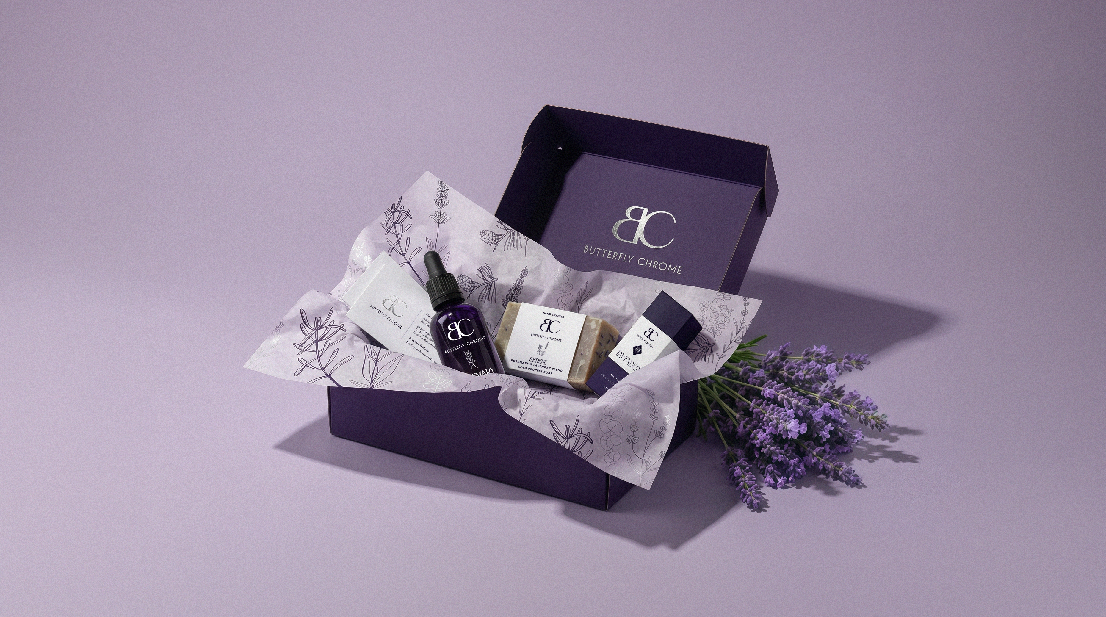 Butterfly Chrome PR box packaging