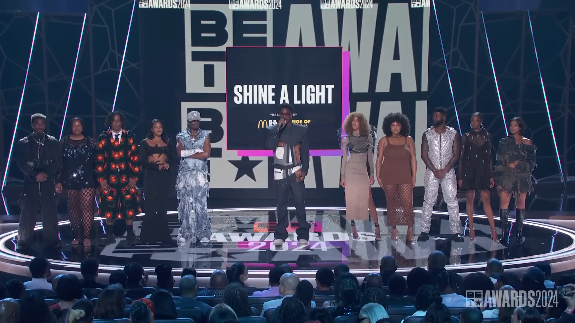 The Change of Fashion designers honored on the BET Awards stage during Shine A Light