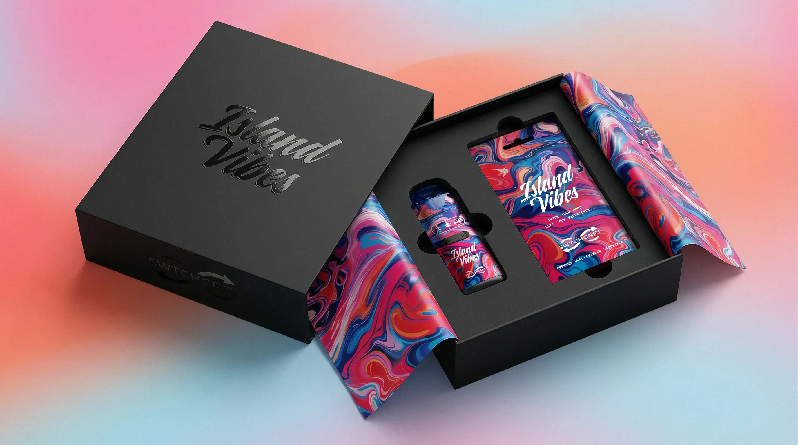SWTCHCRFT Island Vibes packaging design